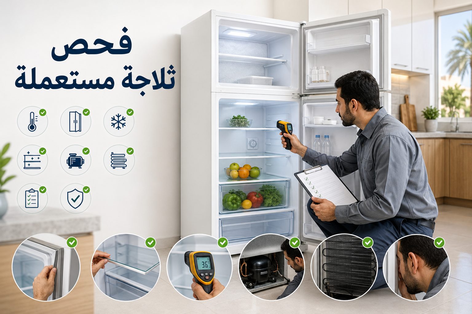 كيف تفحص ثلاجة مستعملة قبل الشراء — دليل خطوة بخطوة